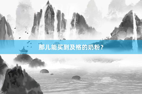 那儿能买到及格的奶粉？