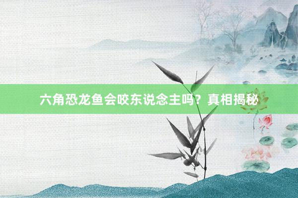 六角恐龙鱼会咬东说念主吗？真相揭秘